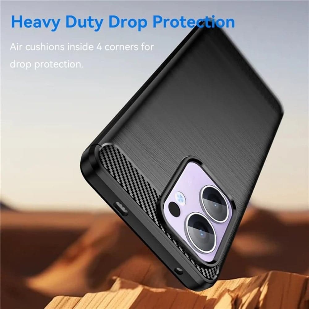 Techsuit Carbon Silicone - θήκη για Oppo Reno13 F 4G - Μαύρο 2