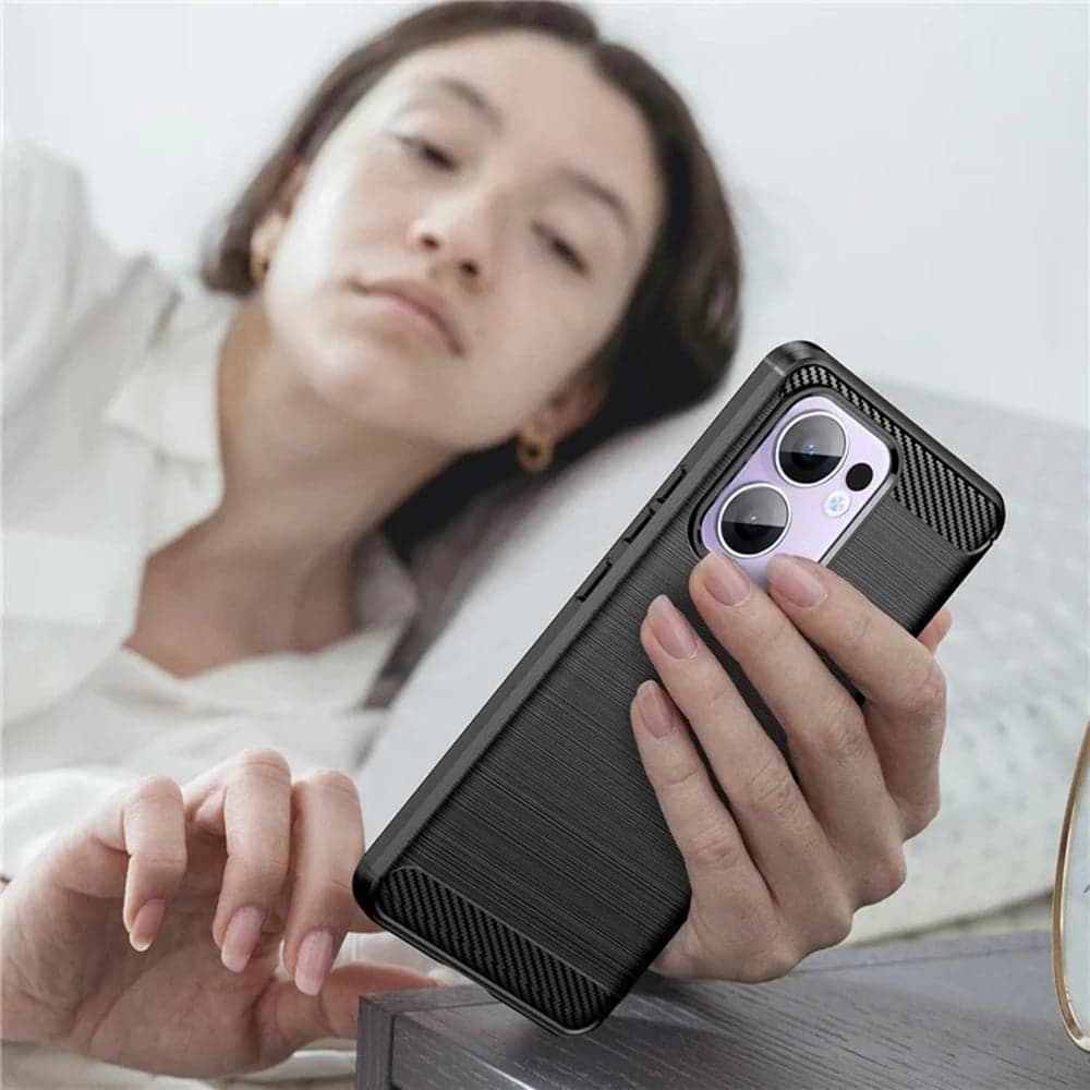 Techsuit Carbon Silicone - θήκη για Oppo Reno13 F 4G - Μαύρο 6