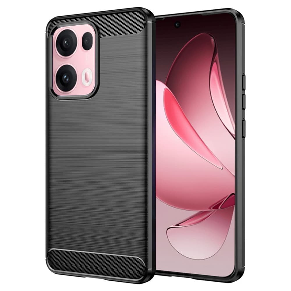 Techsuit Carbon Silicone - θήκη για Oppo Reno13 Pro - Μαύρο