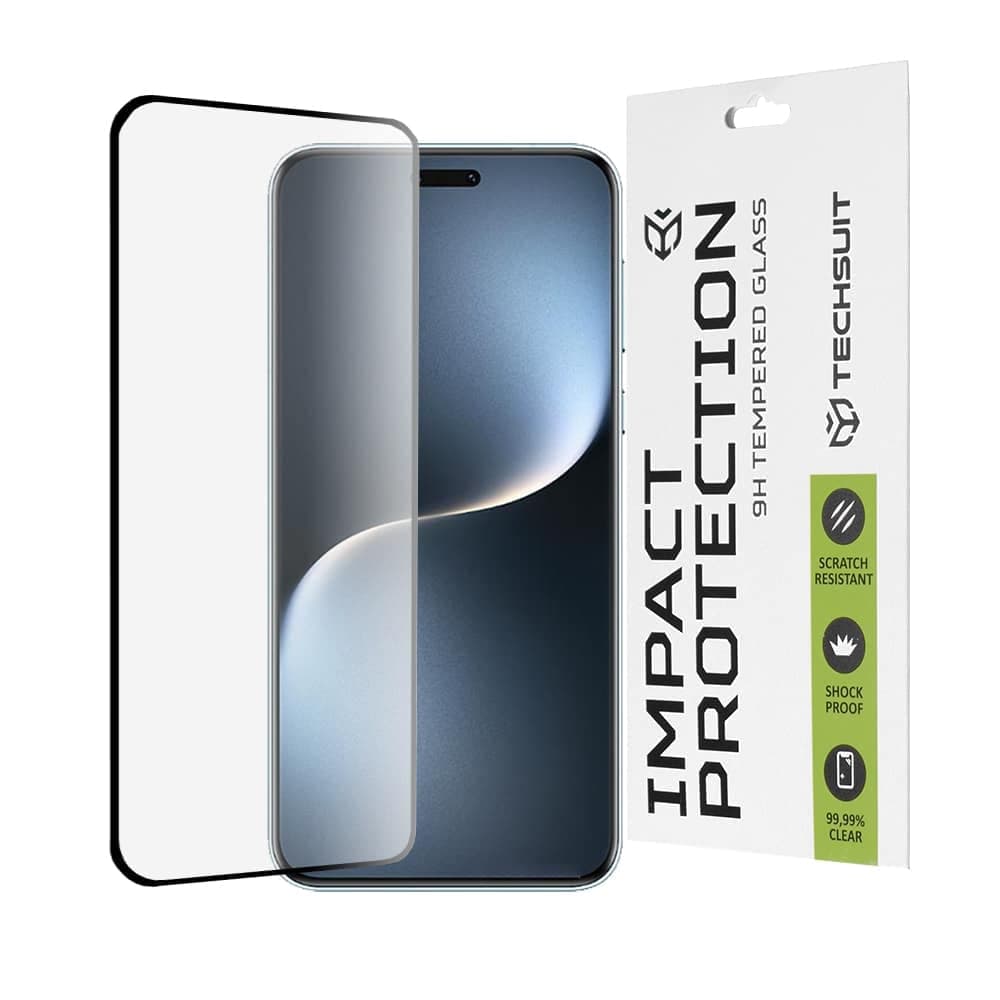Techsuit - 111D Full Cover / Full Glue Glass / 3D Curved Screen - Honor Magic7 Pro - Black