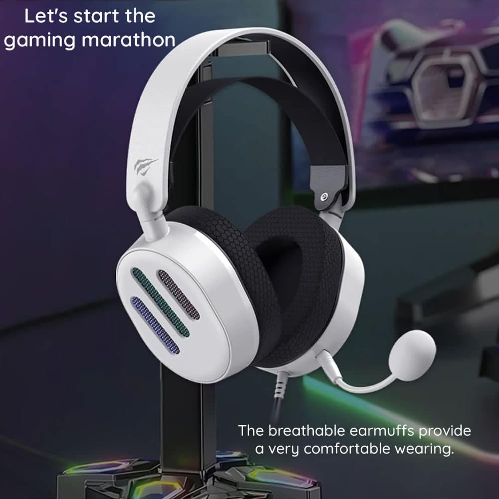 Havit - Gaming Headphones (h2038u) - With Microphone, 50mm Speaker, USB, 2m - Black 4