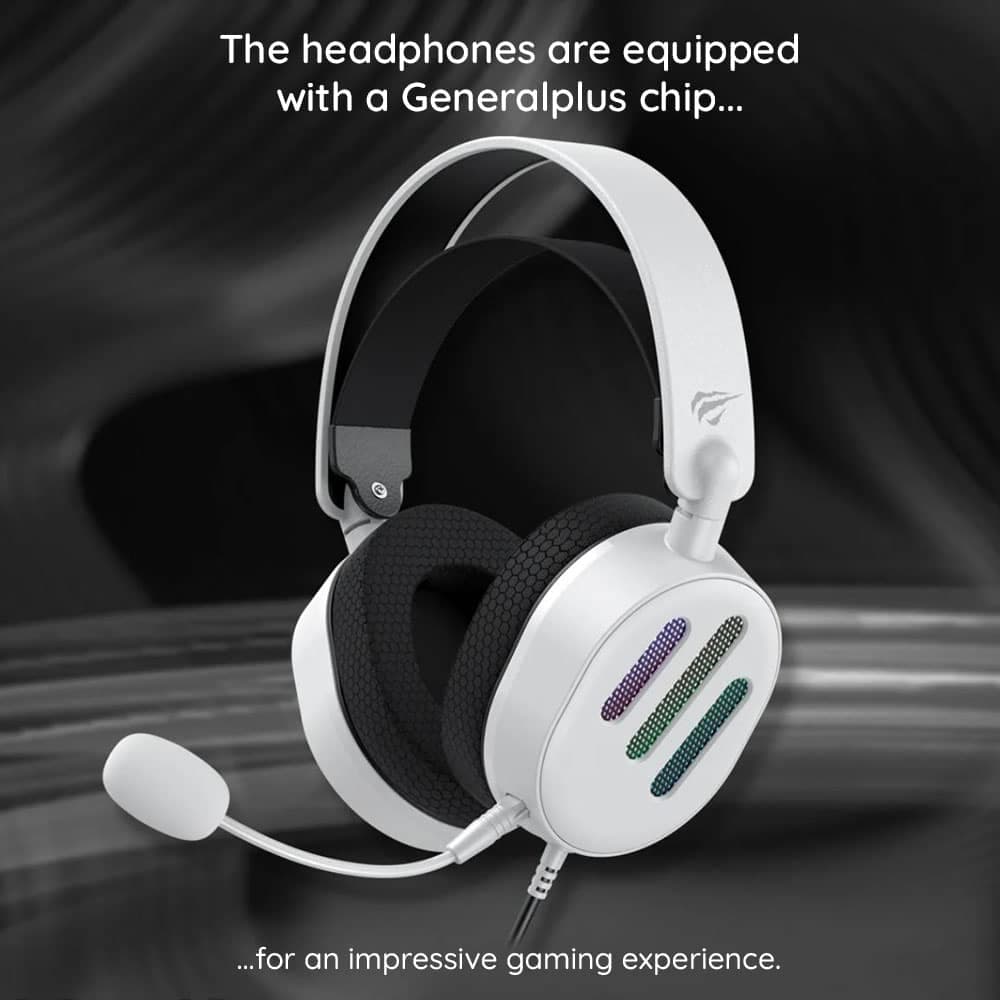 Havit - Gaming Headphones (h2038u) - With Microphone, 50mm Speaker, USB, 2m - Black 2