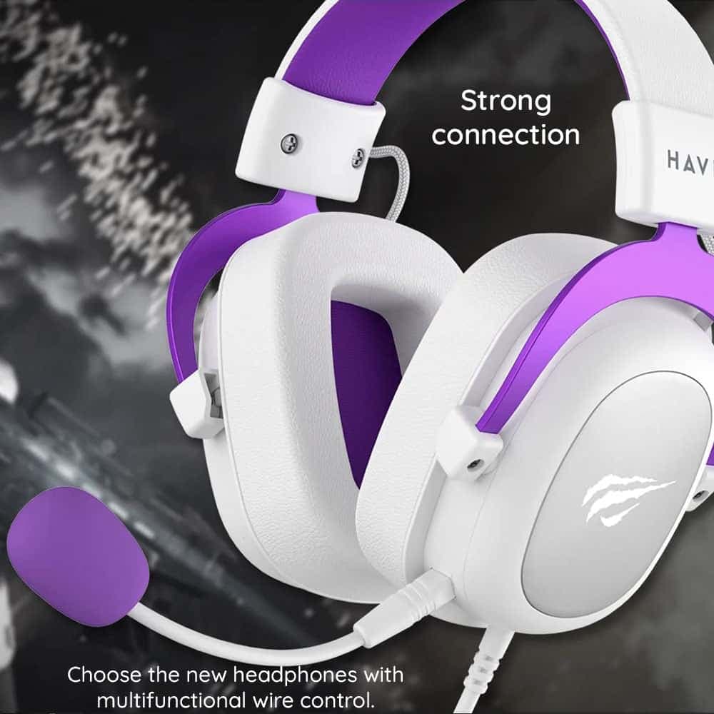 Havit - Gaming Headphones (h2002d) - Detachable Microphone, 53mm Speaker, Compatible With Ps4/xbox, Jack 3.5mm, 2m - Red 2