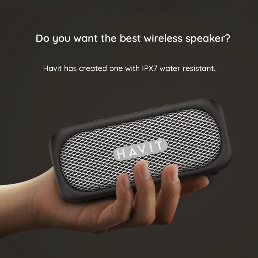 Havit - Wireless Speaker (sk905bt) - Type-C, Bluetooth 5.3, Tws, Tf, Aux, Hands-Free Call, Ipx7, 2000mah - Beige 7