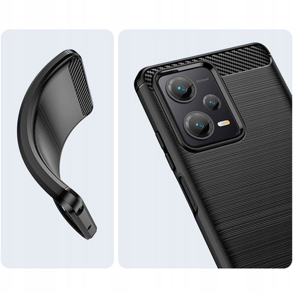 Techsuit Carbon Silicone - θήκη για Xiaomi Redmi Note 12 5G - Μαύρο 5