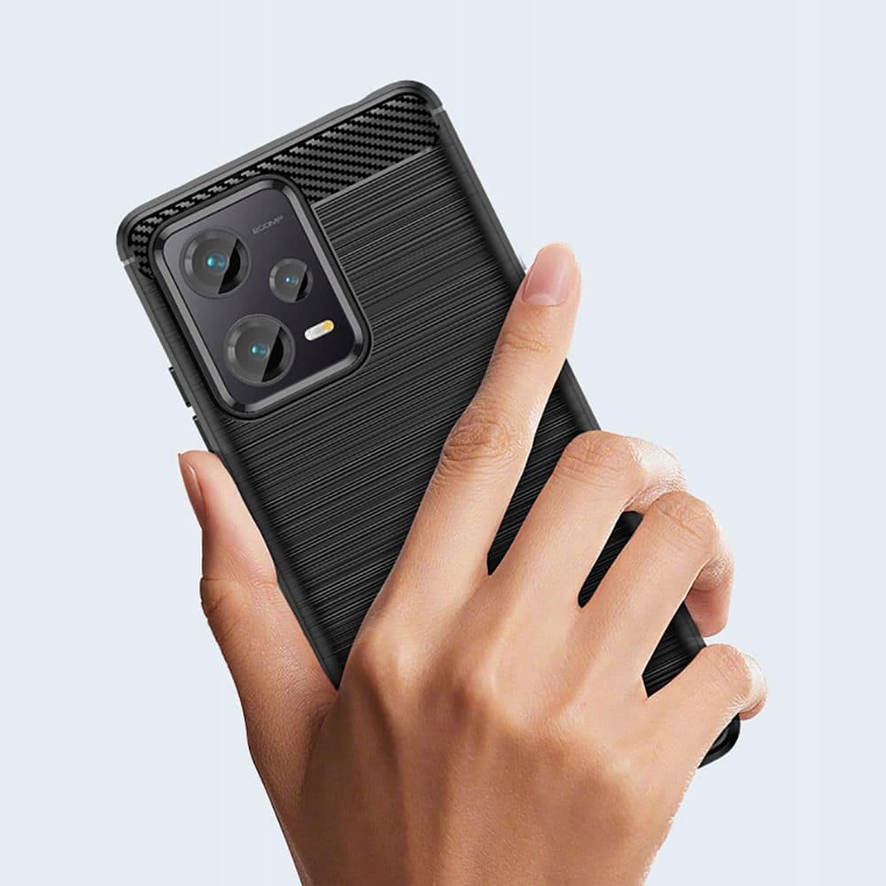 Techsuit Carbon Silicone - θήκη για Xiaomi Redmi Note 12 5G - Μαύρο 3