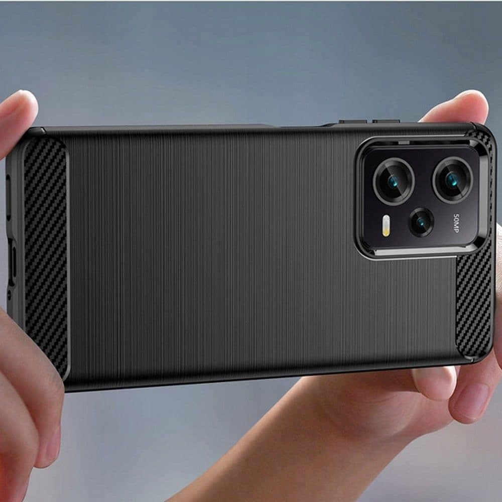 Techsuit Carbon Silicone - θήκη για Xiaomi Redmi Note 12 Pro 5G - Μαύρο 2