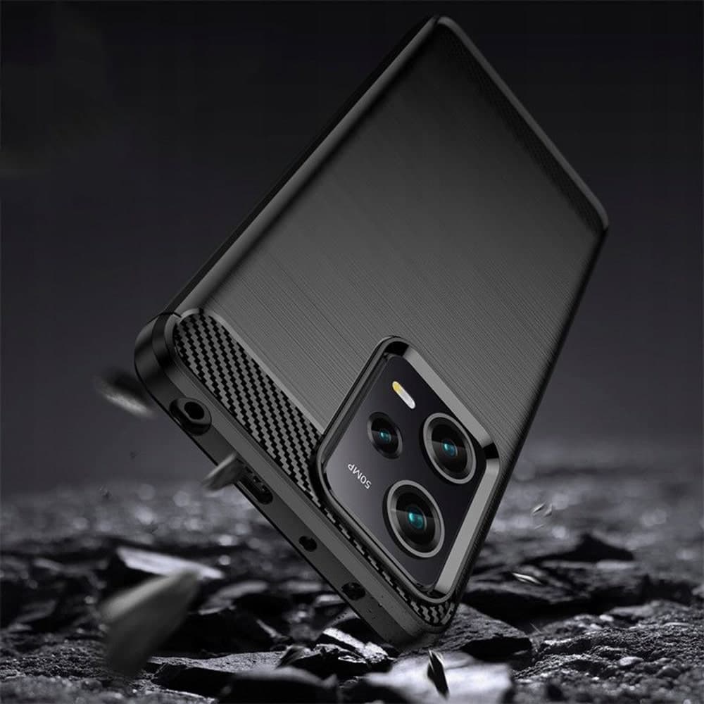 Techsuit Carbon Silicone - θήκη για Xiaomi Redmi Note 12 Pro 5G - Μαύρο 4