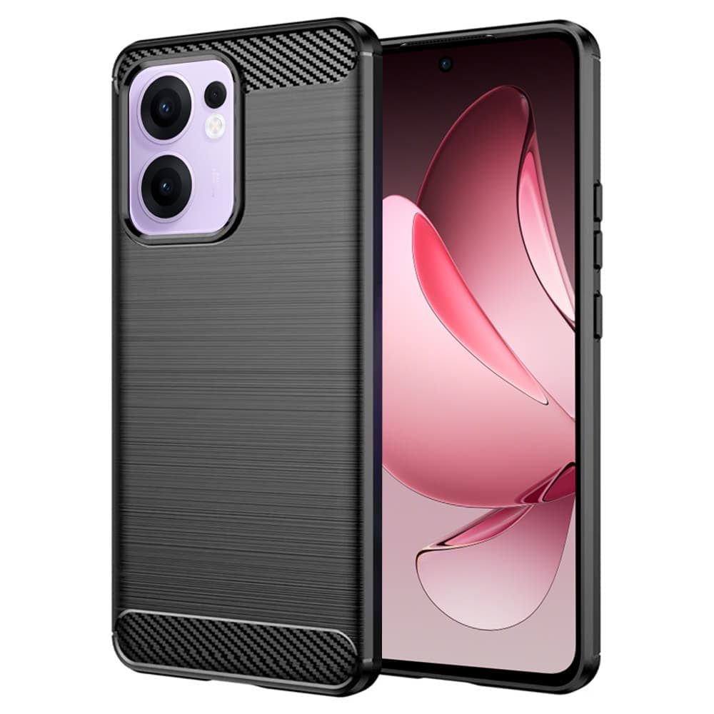 Techsuit Carbon Silicone - θήκη για Oppo Reno13 F 4G - Μαύρο
