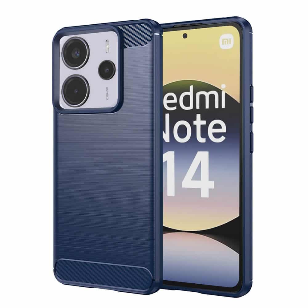 Techsuit Carbon Silicone - θήκη για Xiaomi Redmi Note 14 4G - Μπλε