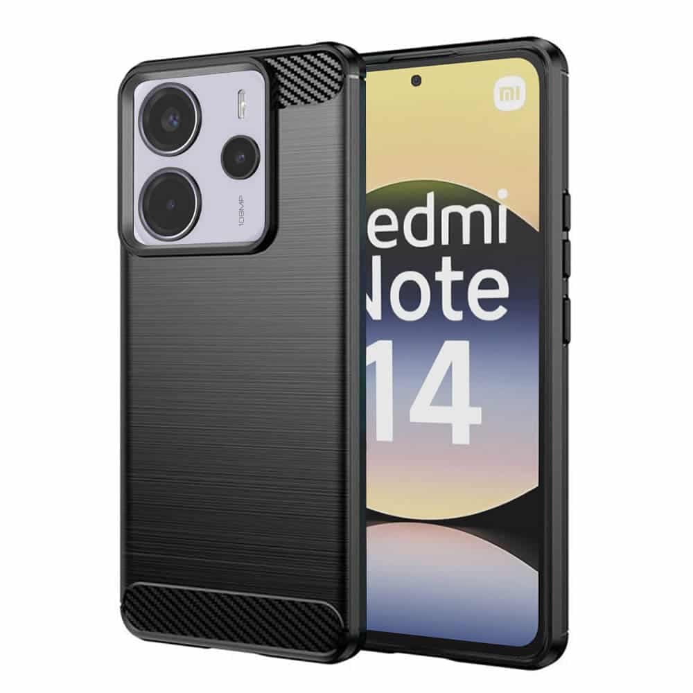 Techsuit Carbon Silicone - θήκη για Xiaomi Redmi Note 14 4G - Μαύρο