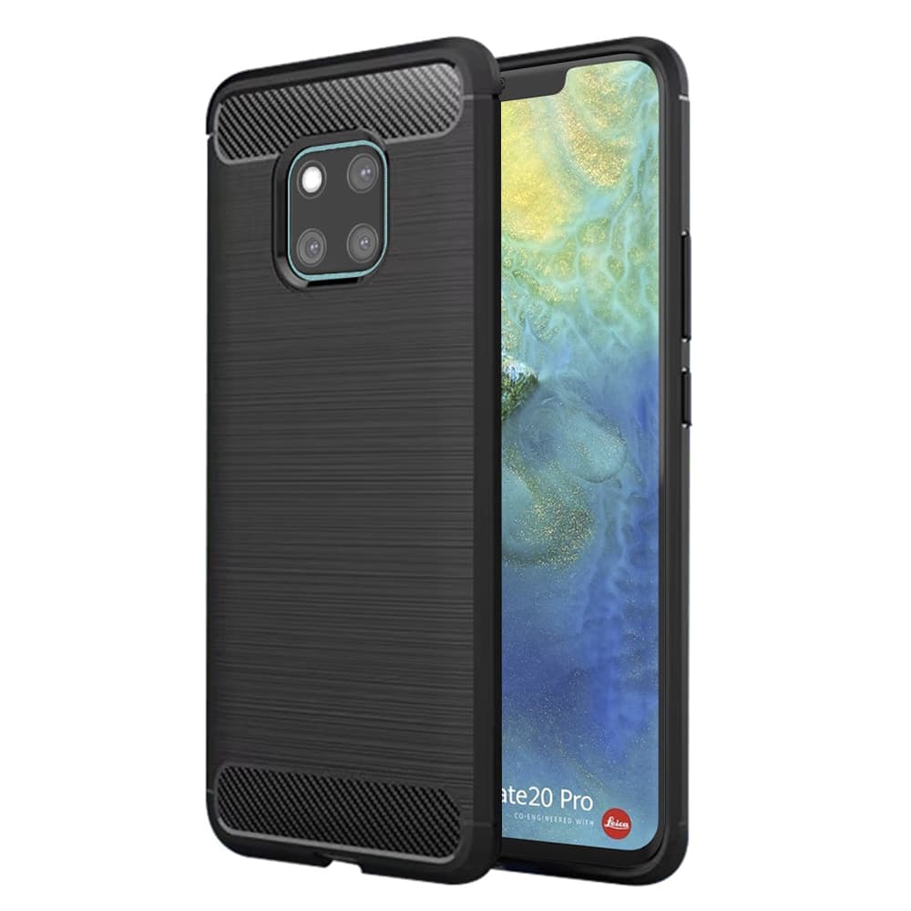 Techsuit Carbon Silicone - θήκη για Huawei Mate 20 Pro - Μαύρο