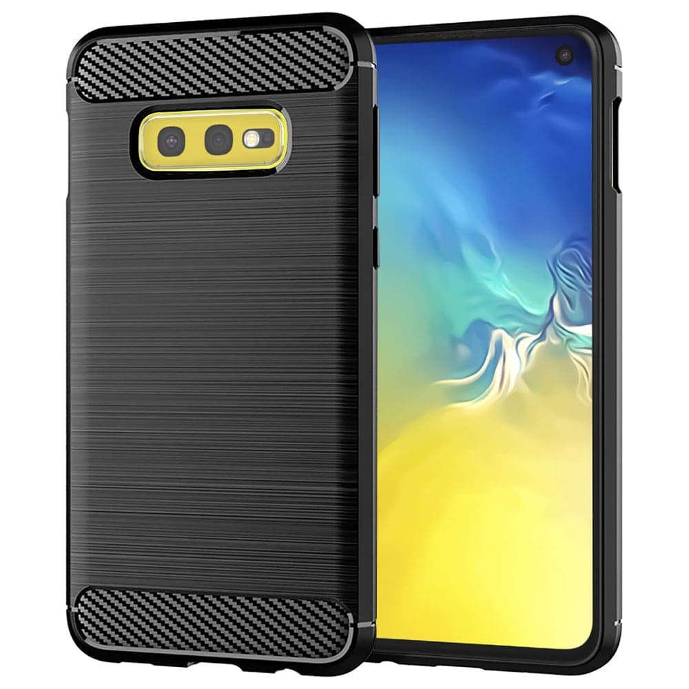 Techsuit Carbon Silicone - θήκη για Samsung Galaxy S10e - Μαύρο
