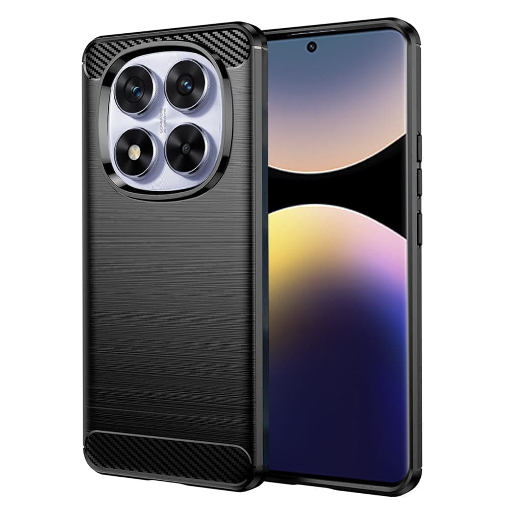 Techsuit Carbon Silicone - θήκη για Xiaomi Redmi Note 14 Pro 5G - Μαύρο