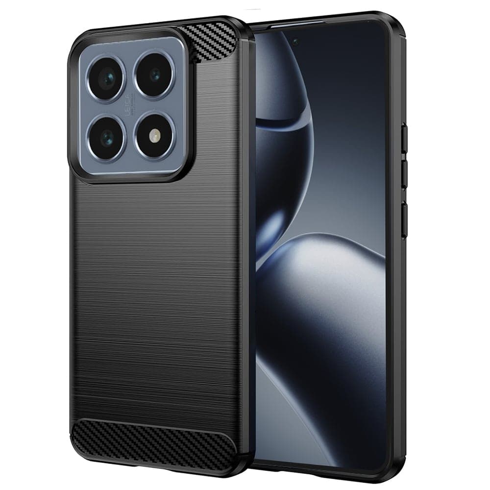 Techsuit Carbon Silicone - θήκη για Xiaomi 14T Pro - Μαύρο