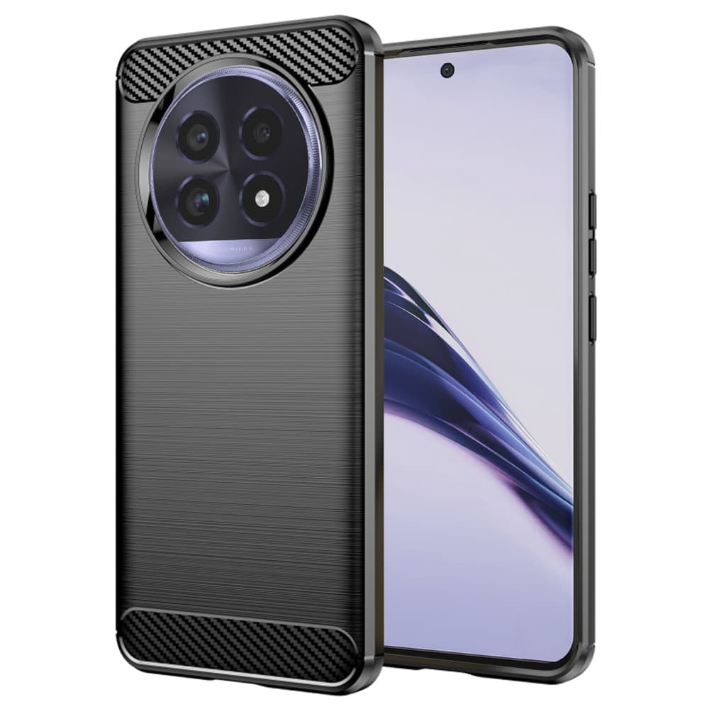Techsuit Carbon Silicone - θήκη για Realme 13 Pro / Pro+ - Μαύρο