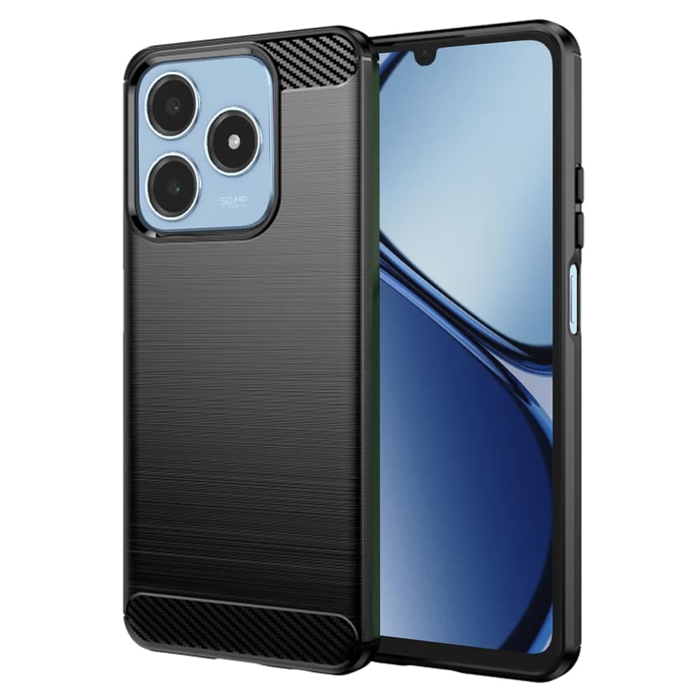 Techsuit Carbon Silicone - θήκη για Realme C61 / C63 - Μαύρο