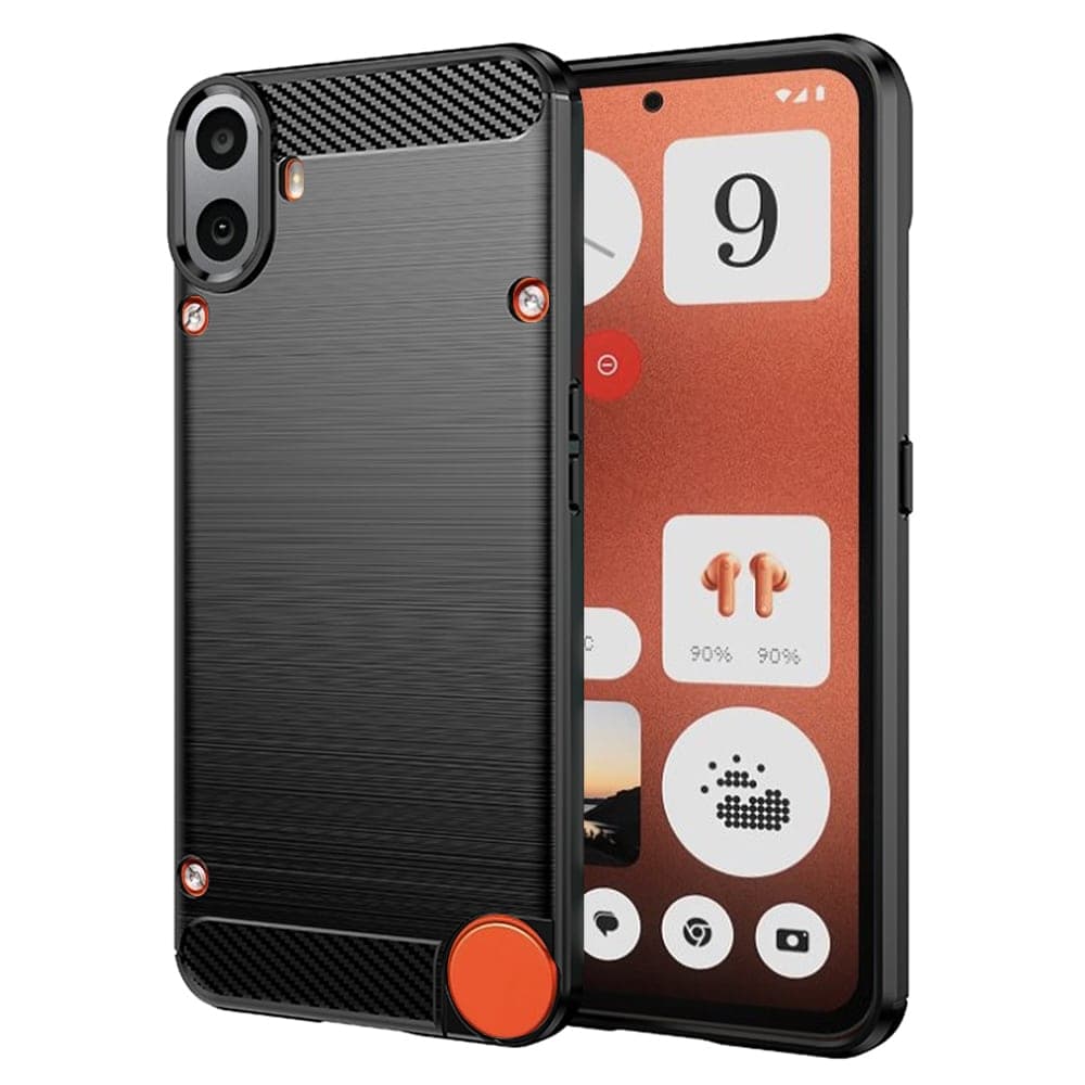 Techsuit Carbon Silicone - θήκη για Nothing CMF Phone 1 - Μαύρο