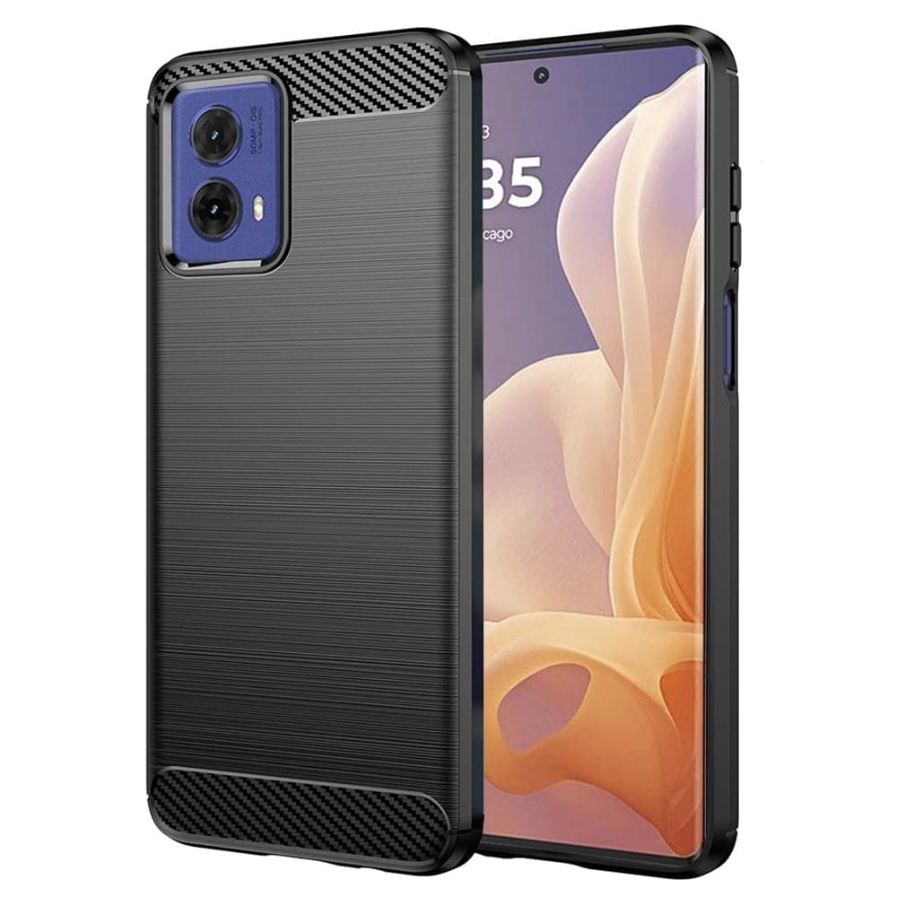 Techsuit Carbon Silicone - θήκη για Motorola Moto G85 - Μαύρο
