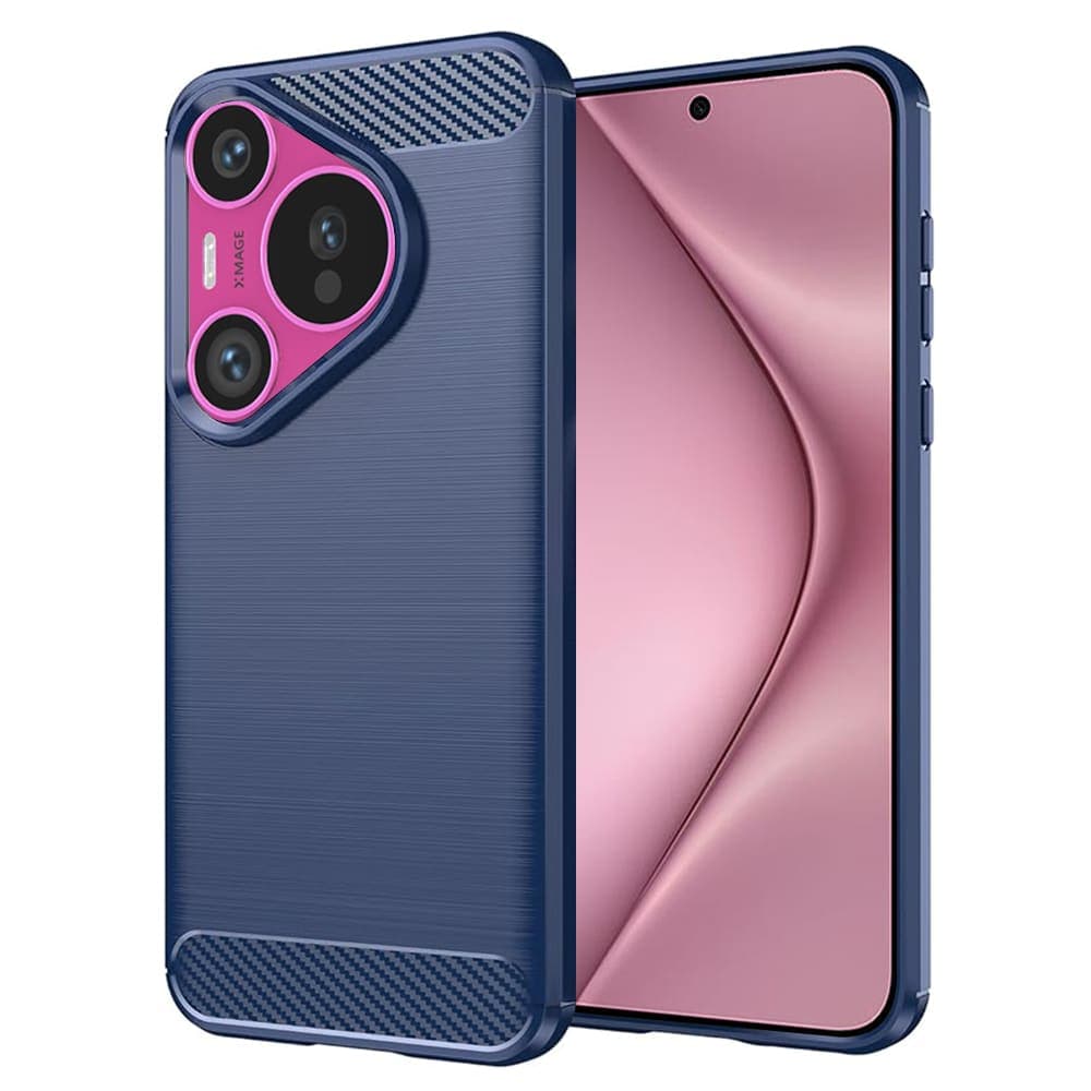 Techsuit Carbon Silicone - θήκη για Huawei Pura 70 - Μπλε