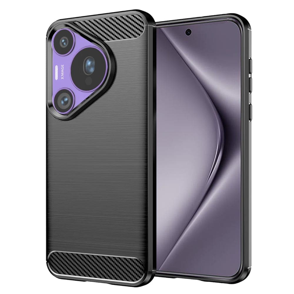 Techsuit Carbon Silicone - θήκη για Huawei Pura 70 Pro - Μαύρο
