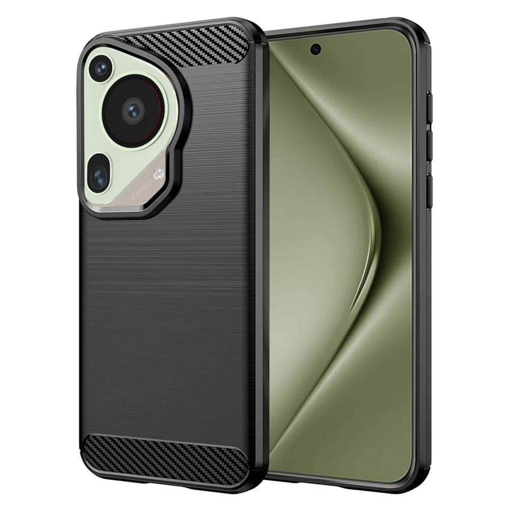 Techsuit Carbon Silicone - θήκη για Huawei Pura 70 Ultra - Μαύρο