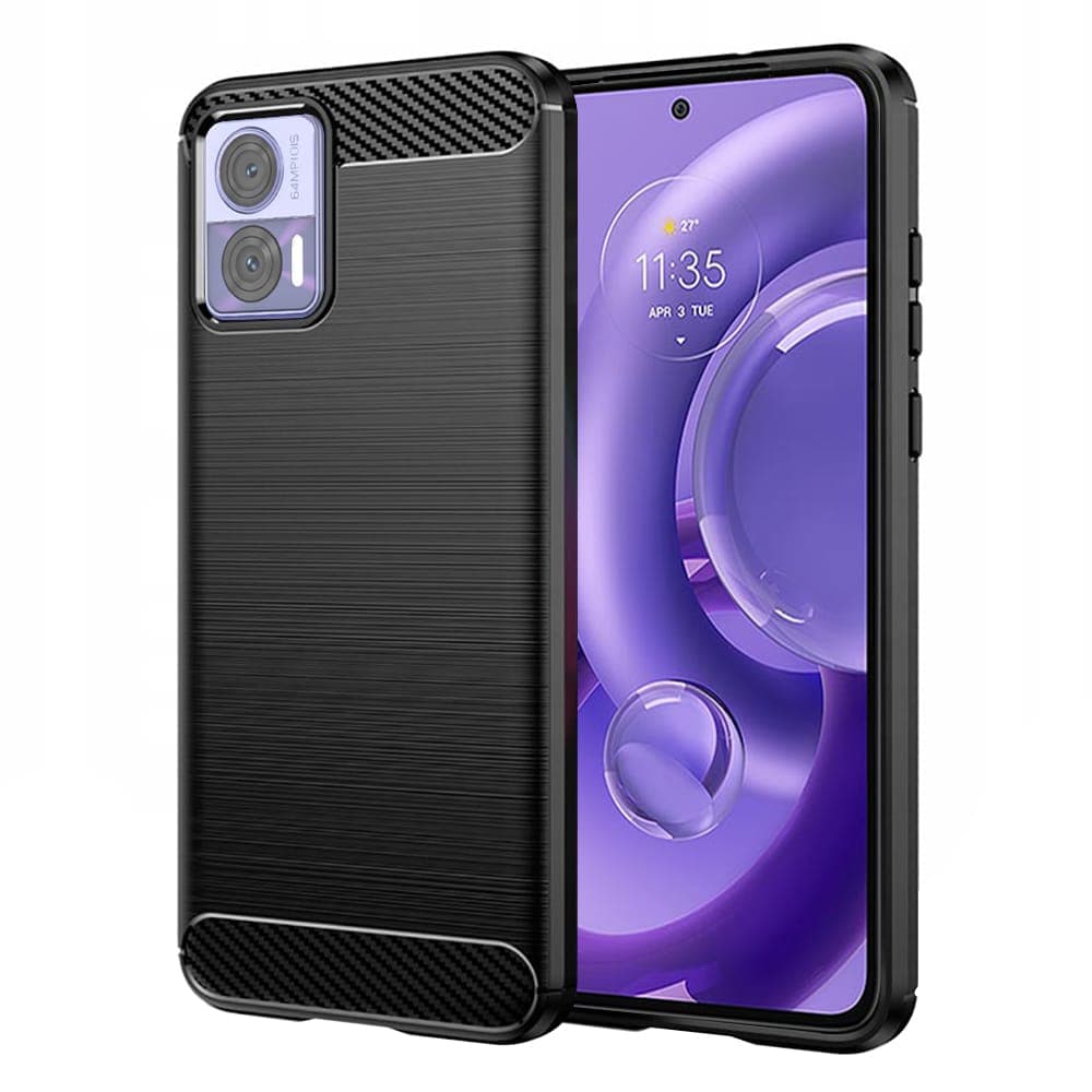Techsuit Carbon Silicone - θήκη για Motorola Edge 30 Neo - Μαύρο