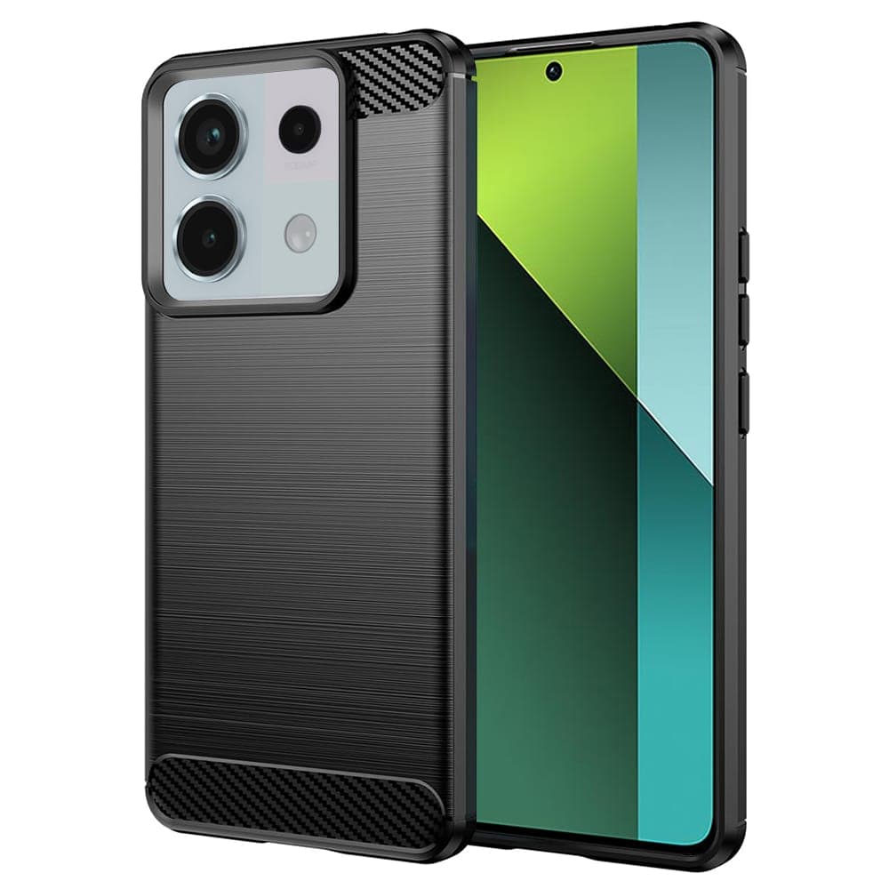 Techsuit Carbon Silicone - θήκη για Xiaomi Redmi Note 13 Pro / Poco X6 - Μαύρο