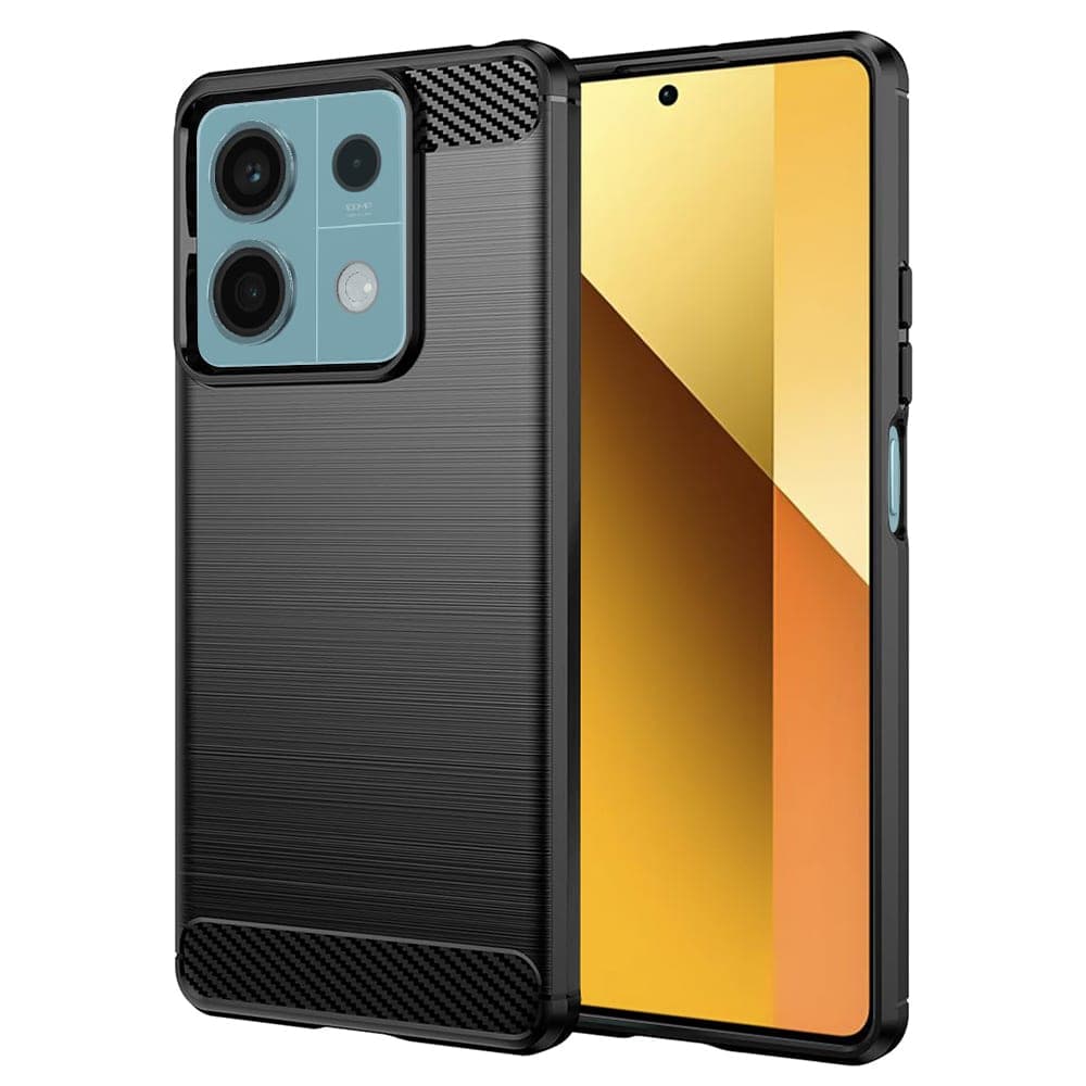 Techsuit Carbon Silicone - θήκη για Xiaomi Redmi Note 13 5G - Μαύρο