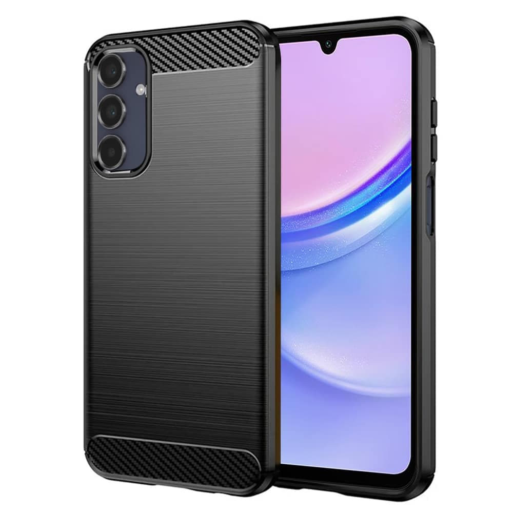 Techsuit Carbon Silicone - θήκη για Samsung Galaxy A15 - Μαύρο