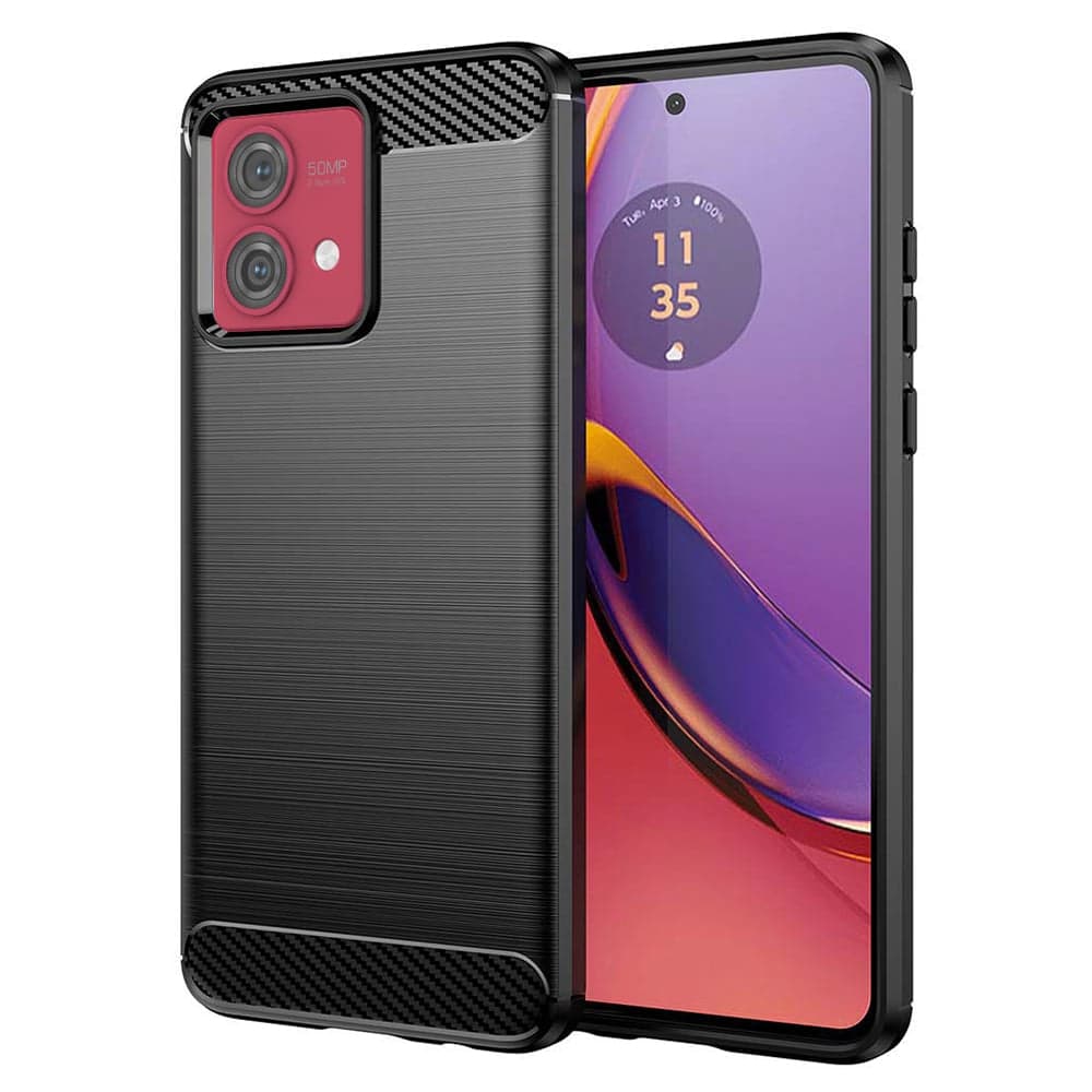 Techsuit Carbon Silicone - θήκη για Motorola Moto G84 - Μαύρο