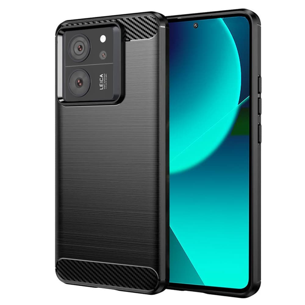 Techsuit Carbon Silicone - θήκη για Xiaomi 13T - Μαύρο