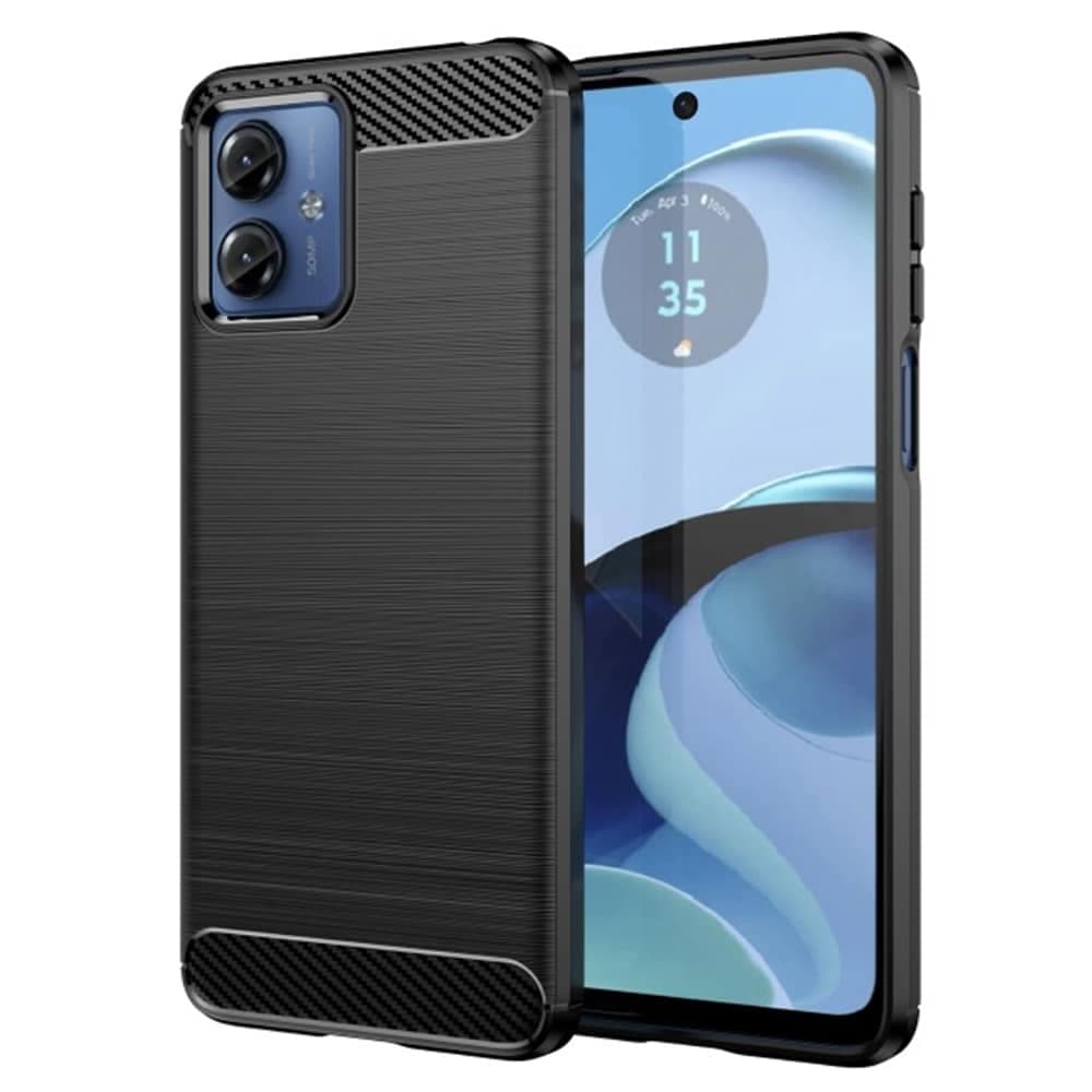 Techsuit Carbon Silicone - θήκη για Motorola Moto G14 - Μαύρο