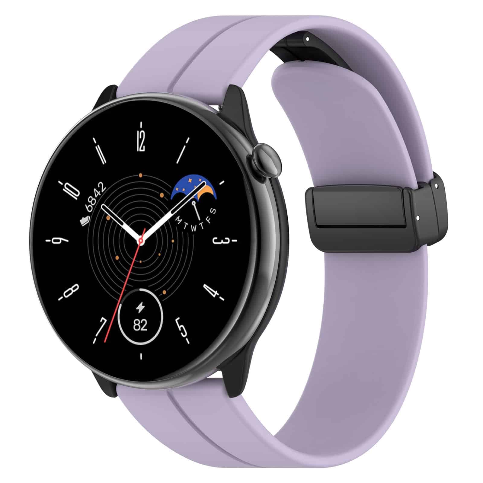 Techsuit - Λουράκι ρολογιού 18mm (W011) - Huawei Watch GT 4 (41mm)/W1/Honor Watch S1/Garmin Venu 2S/Vivoactive 4S - Μωβ 2