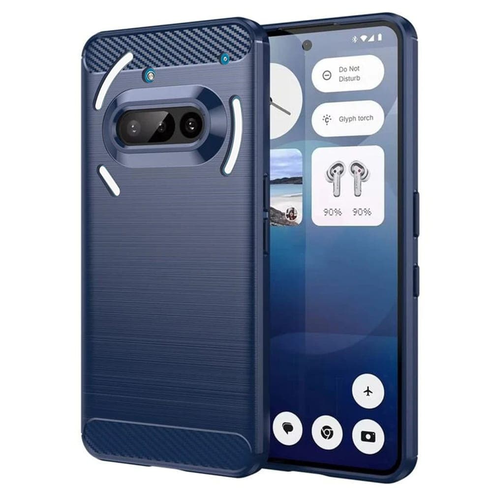 Techsuit Carbon Silicone - θήκη για Nothing Phone (3a) - Μπλε