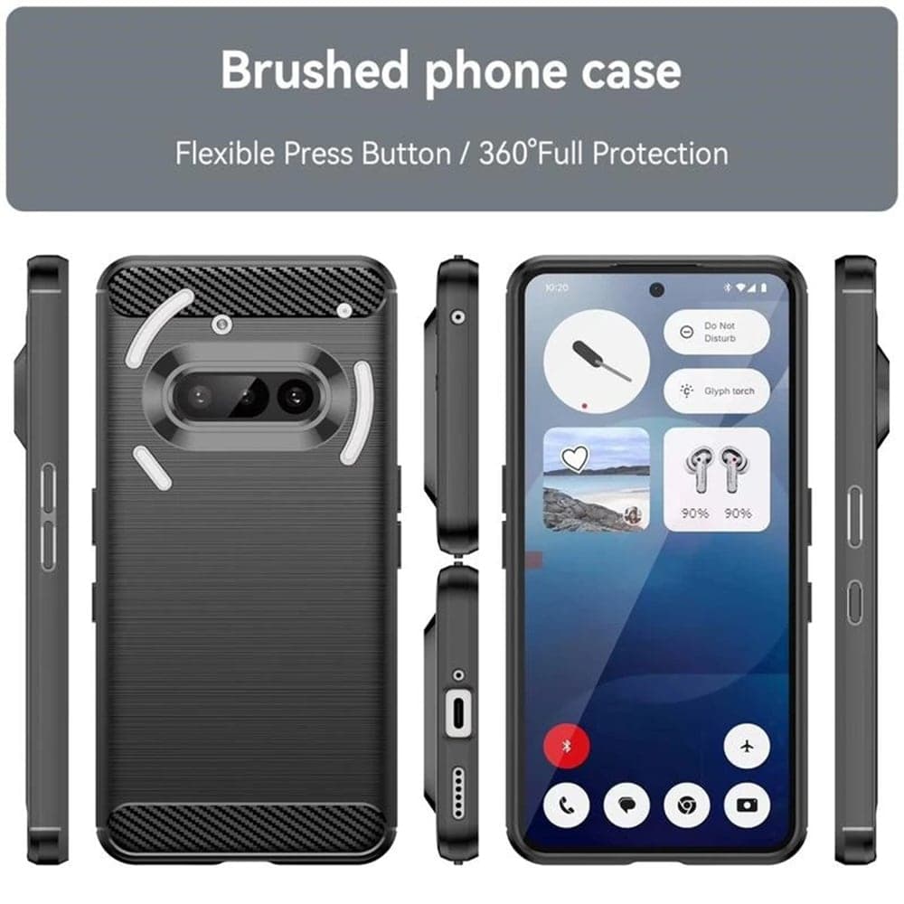 Techsuit Carbon Silicone - θήκη για Nothing Phone (3a) - Μπλε 2