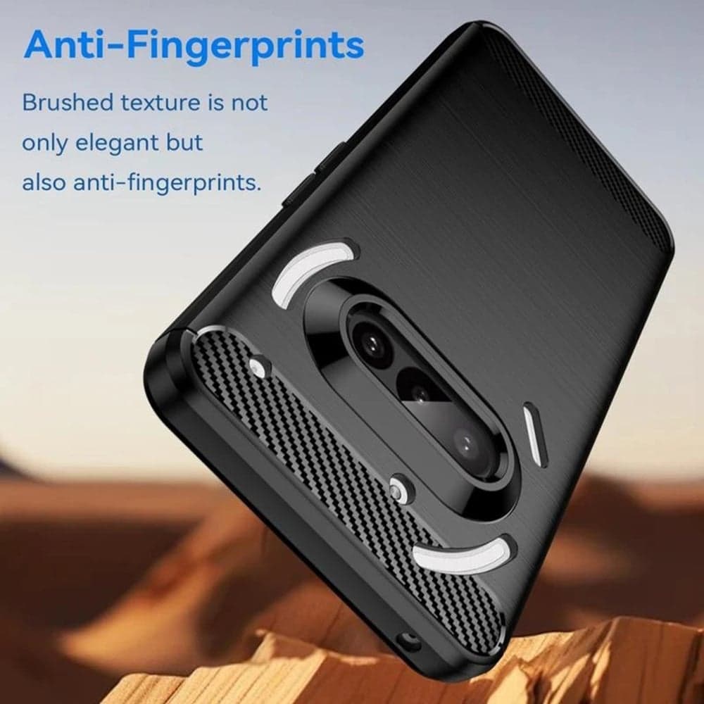 Techsuit Carbon Silicone - θήκη για Nothing Phone (3a) - Μπλε 4