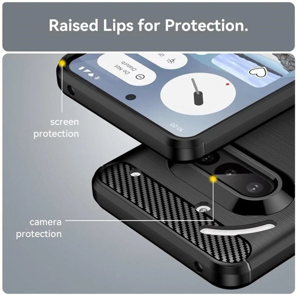 Techsuit Carbon Silicone - θήκη για Nothing Phone (3a) - Μπλε 5