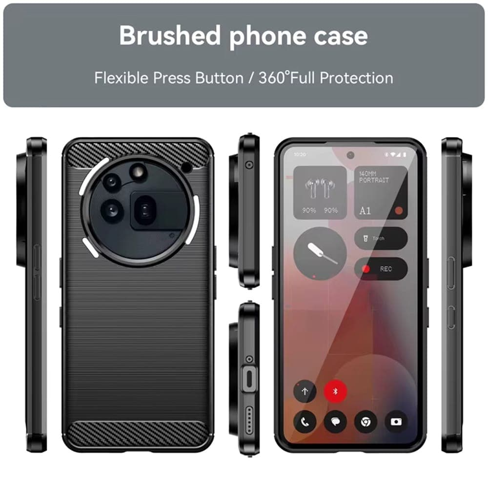 Techsuit Carbon Silicone - θήκη για Nothing Phone (3a) Pro - Μπλε 2