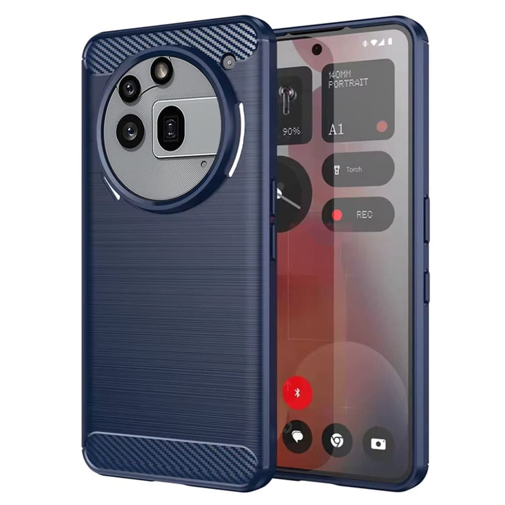 Techsuit Carbon Silicone - θήκη για Nothing Phone (3a) Pro - Μπλε