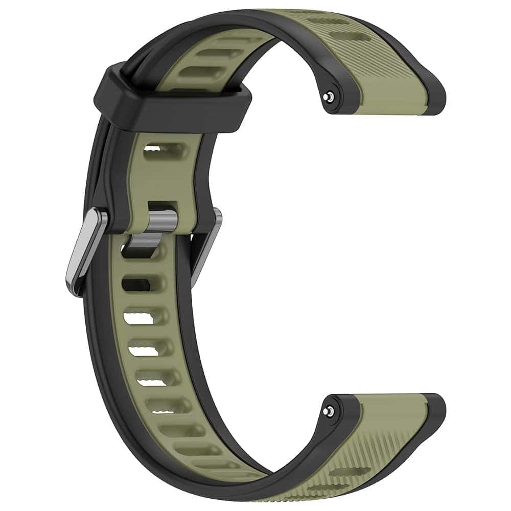 Techsuit - Watchband 18mm (W053) - Huawei Watch GT 4 (41mm)/W1/Honor Watch S1/Garmin Venu 2S/Vivoactive 4S - Khaki 2