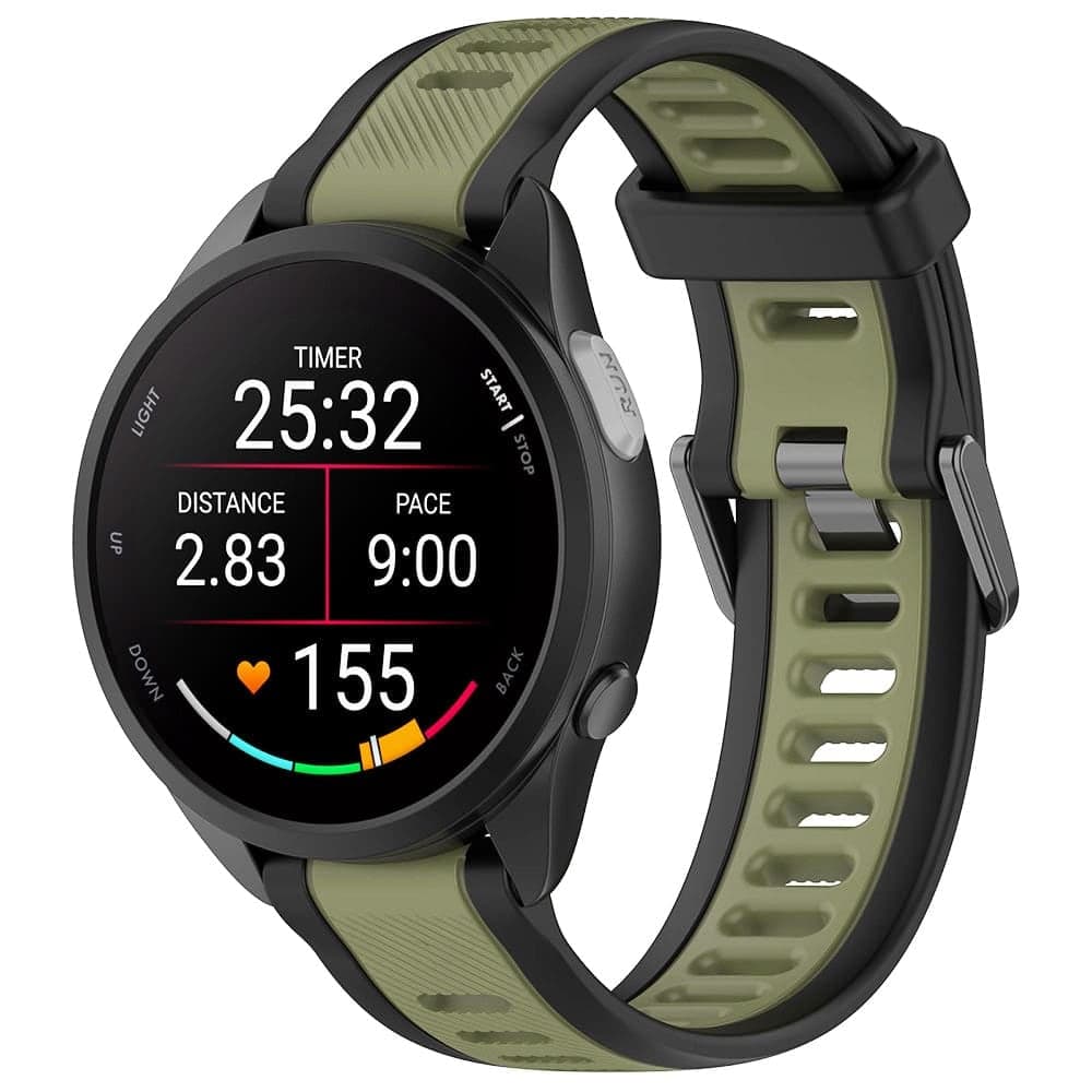 Techsuit - Watchband 18mm (W053) - Huawei Watch GT 4 (41mm)/W1/Honor Watch S1/Garmin Venu 2S/Vivoactive 4S - Khaki 4