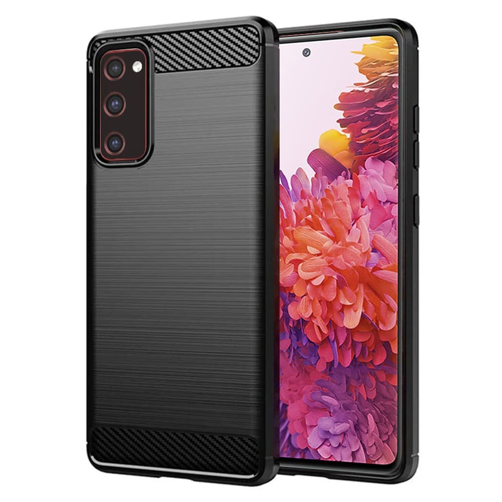 Techsuit Carbon Silicone - θήκη για Samsung Galaxy S20 FE - Μαύρο