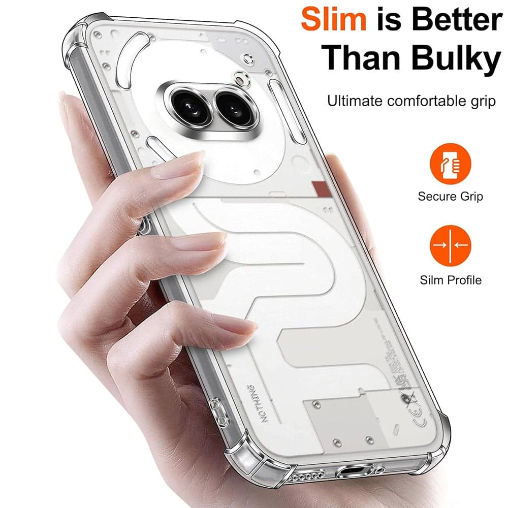 Techsuit Shockproof Clear Silicone - θήκη για Nothing Phone (3a) Pro - Διάφανο 3