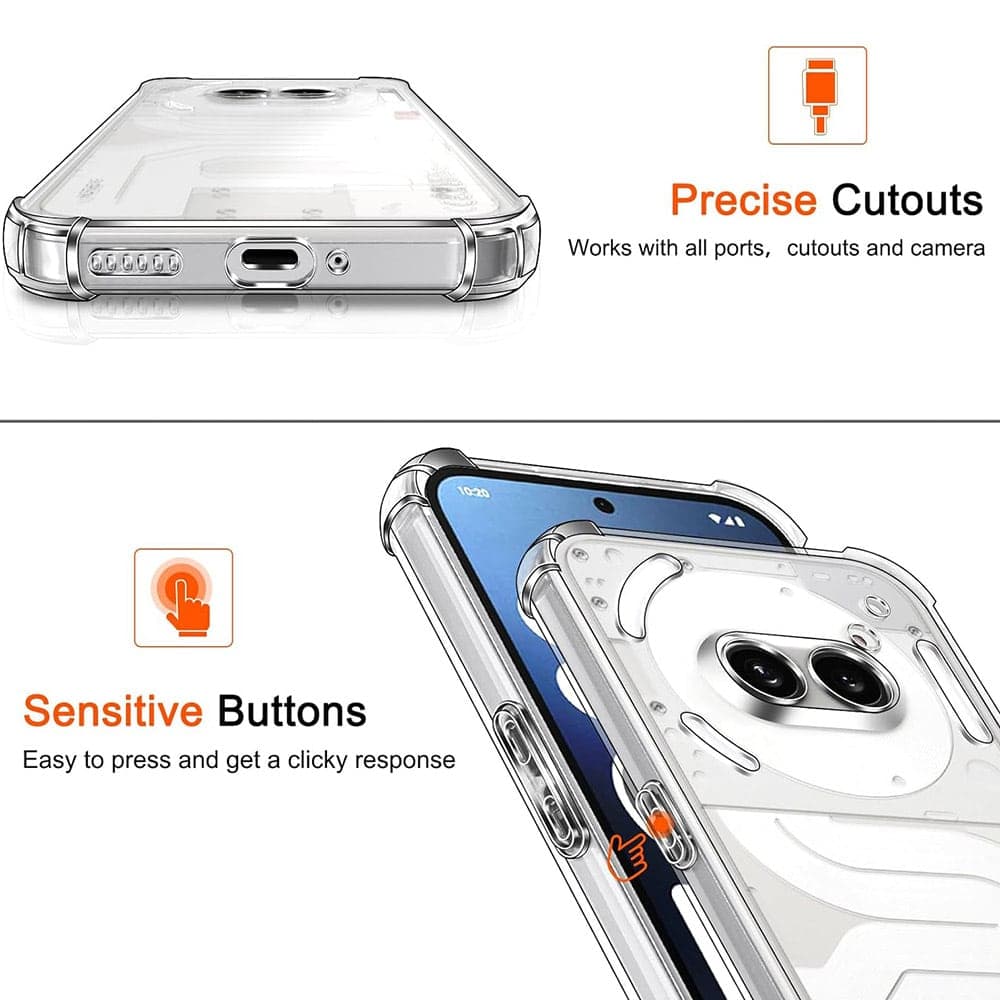 Techsuit Shockproof Clear Silicone - θήκη για Nothing Phone (3a) Pro - Διάφανο 6