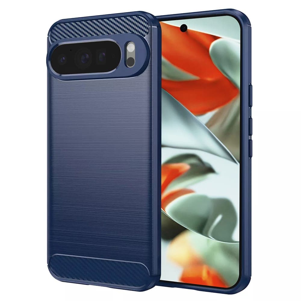 Techsuit Carbon Silicone - θήκη για Google Pixel 9 Pro XL - Μπλε
