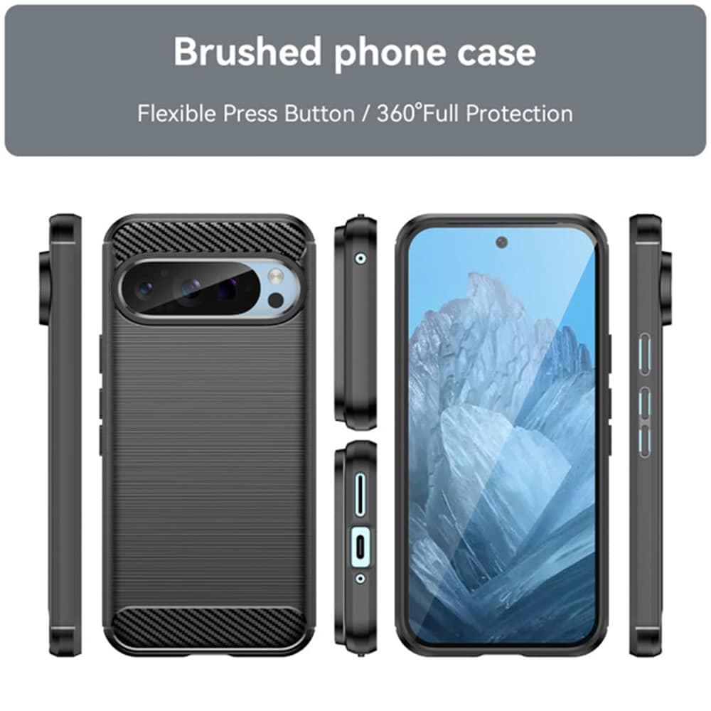 Techsuit Carbon Silicone - θήκη για Google Pixel 9 Pro / - Μαύρο 2