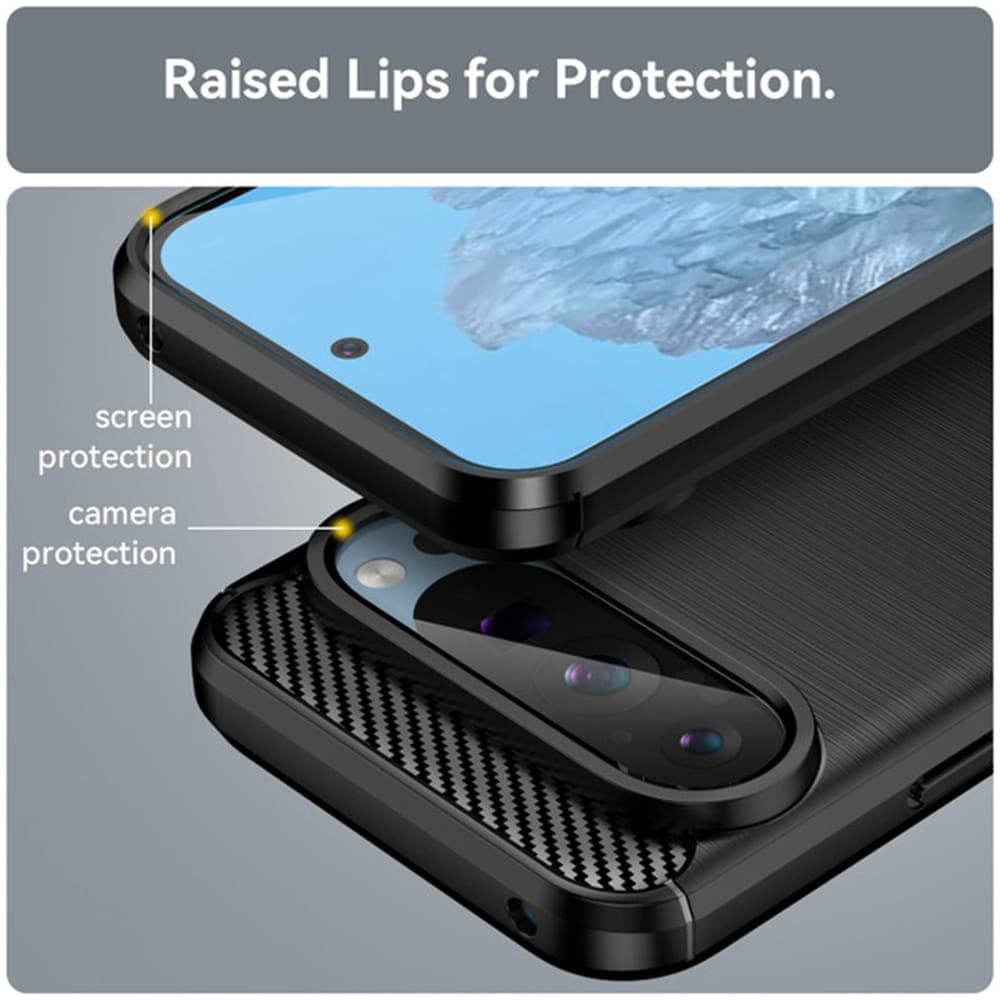 Techsuit Carbon Silicone - θήκη για Google Pixel 9 Pro / - Μαύρο 3