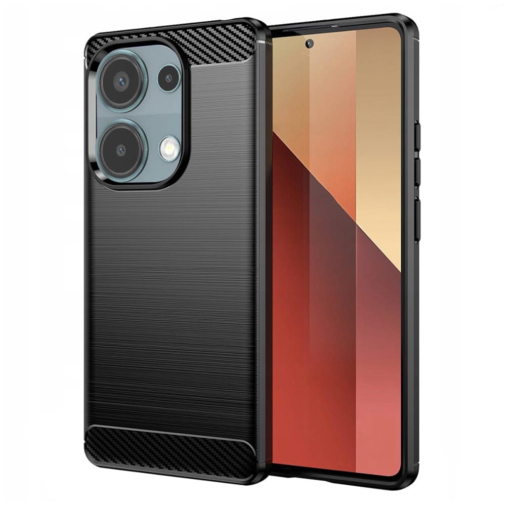 Techsuit Carbon Silicone - θήκη για Xiaomi Redmi Note 13 Pro / Poco M6 - Μαύρο