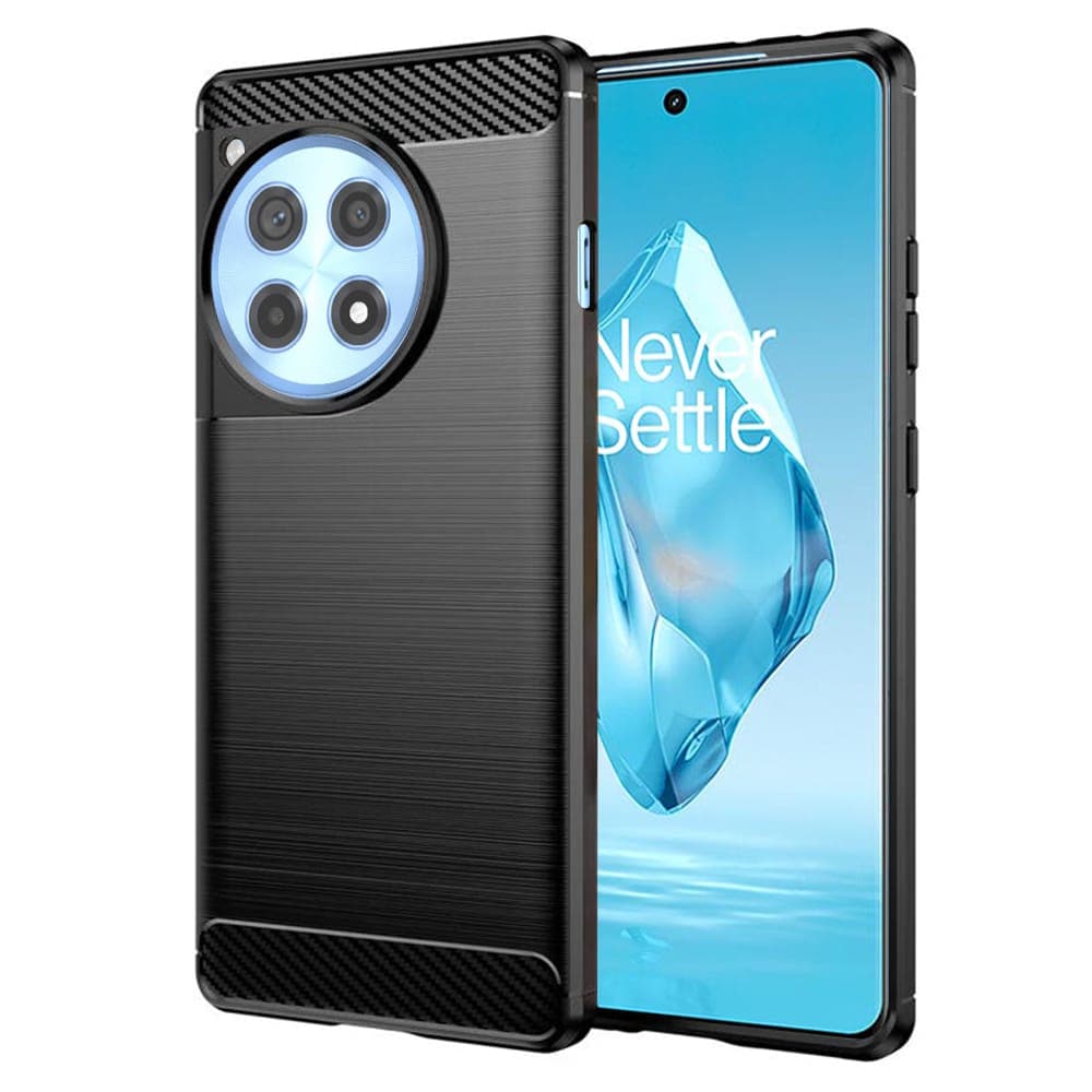 Techsuit Carbon Silicone - θήκη για Oneplus 12R - Μαύρο